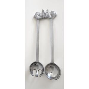 VTG Aluminum Bunny Rabbit Salad Serving Spoon & Fork Set – Mid Century Decor